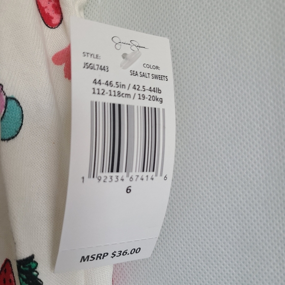 Jessica Simpson Girls Sleeveless Romper in Sea Salt Sweets - Picture 5 of 6